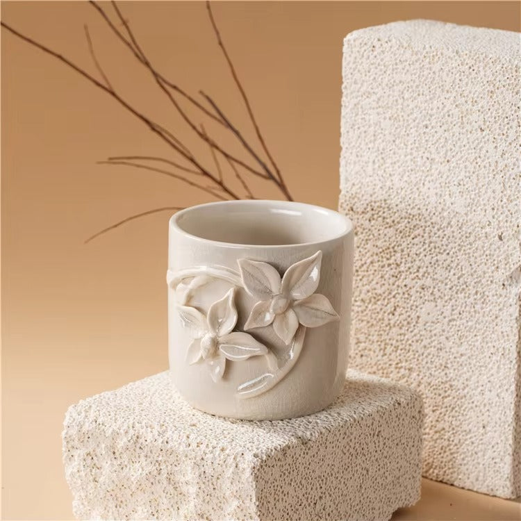 Unique Design Elegant Wedding Decoration Candle Vessel Creative Ceramic Empty Candle Jars in Bulk