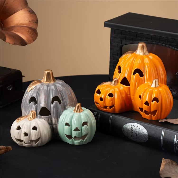 Modern Interior Table Living Room Halloween Decoration Pumpkin Ceramic Ornament Home Decor Accessories