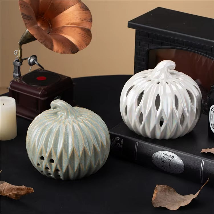 Home Decor Modern Art Ceramic Statue Halloween Decor Ornaments Ceramic Pumpkin Decoration