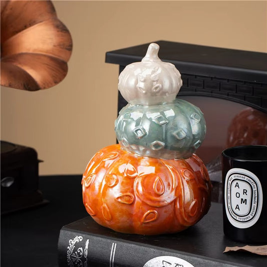 Wholesale Home Decoration Piece Halloween Craft Ornament Ceramic Pumpkin Home Decoration