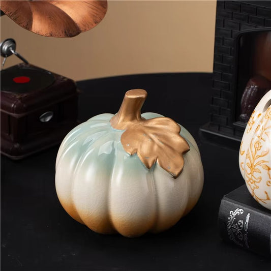 Nordic Home Halloween Abstract Pumpkin Sculpture Modern Ceramic Home Decor Accessories for Living Room