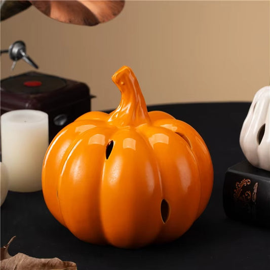 Home Decor Modern Art Ceramic Statue Halloween Decor Ornaments Ceramic Pumpkin Decoration